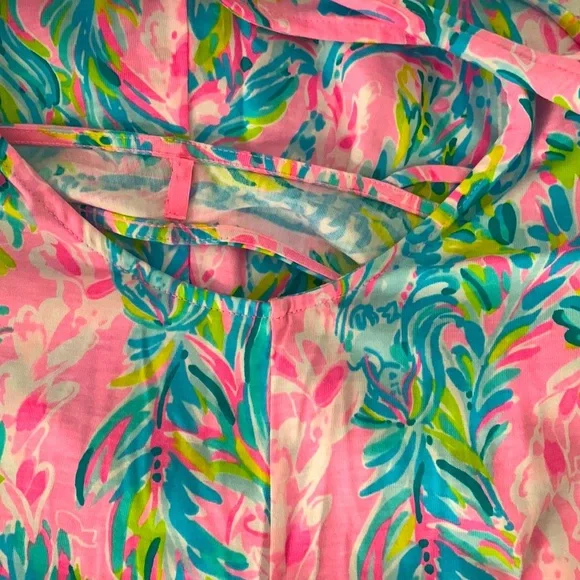 Lilly Pulitzer Kristen Flounce Dress W/Pockets Sz Medium Unicorn of the Sea - Picture 7 of 13